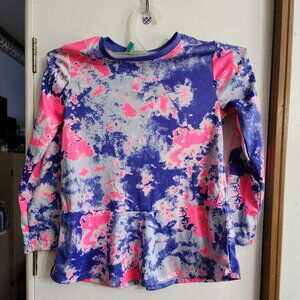 Under Armour Top Shirt Long Sleeve Tie Dye Girls 5
